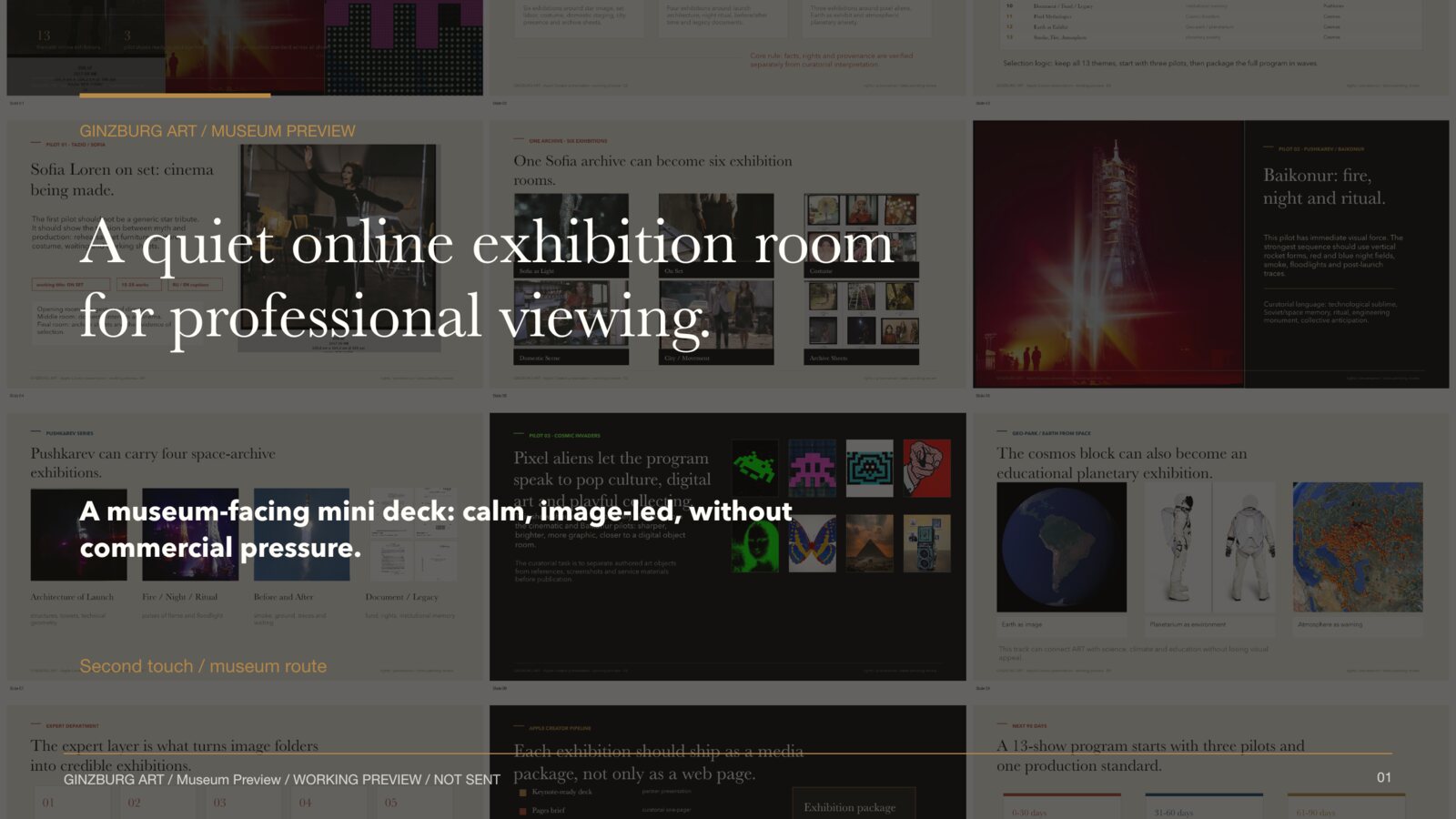 GINZBURG ART online exhibition slide